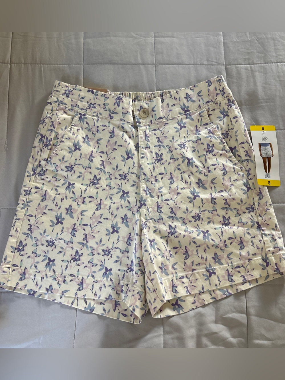 Jachs Cream Floral Print Bermuda Shorts